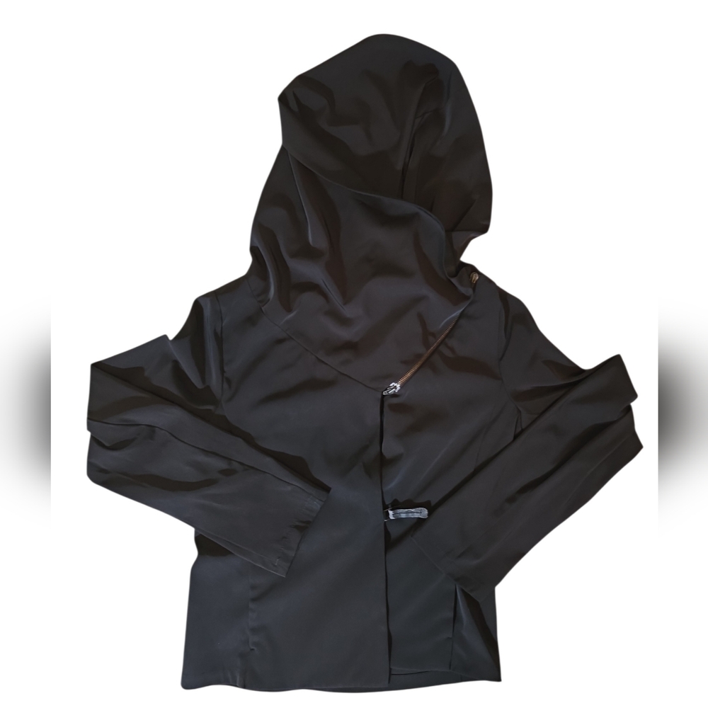Peter O. Mahler Designer Black  Asymmetrical Jacket Minimalist Euro Size 1 US XS